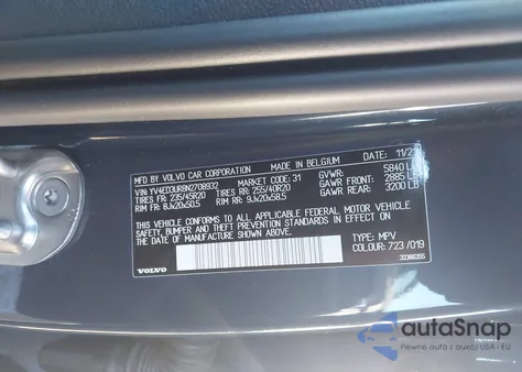 2022 Volvo Xc40 Recharge Pure Electric P8 Twin Plus z USA, uszkodzony, nr VIN YV4ED3UR8N2708932